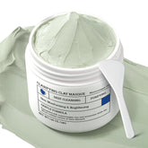 NING DERMOLOGIE clay mask face-application shows deep cleansing and pore refinement on oily skin.