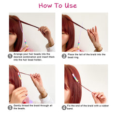 Ningrou elastic rubber bands ready for securing braid ends