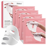 Ninsiec collagen face mask packaging box highlights premium hydrogel for at home spa hydration