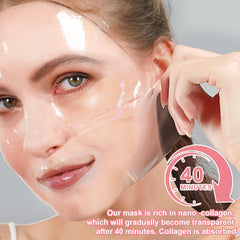 Ninsiec collagen face mask texture close-up shows hydrogel feel and real collagen infusion