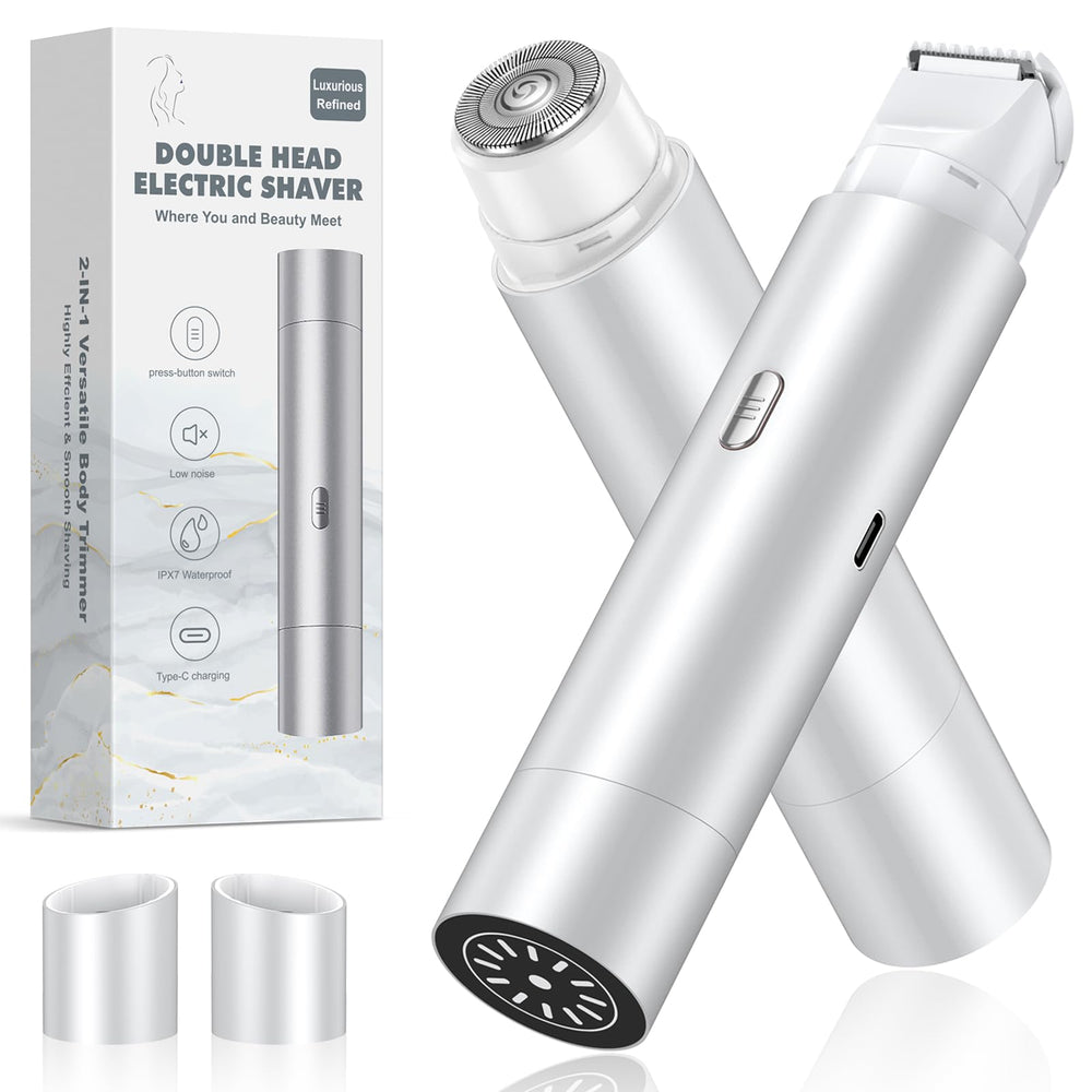 NIPOO Bikini Trimmer dual-head close-up for fast shaping with smooth skin.