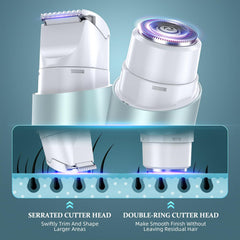 NIPOO bikini trimmer in use during shower for convenient grooming