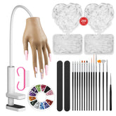 NIQZOPA practice hand with adjustable fingers enables versatile nail art practice.
