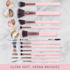 Nire soft-bristle brushes close-up highlighting silky texture for flawless blending.