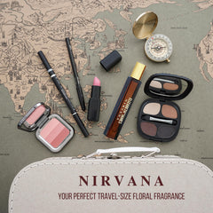 Nirvana Rose miniature fragrance bottle with elegant packaging detail