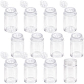 Nirvany mini powder jar with sifter and lid for travel-friendly makeup storage.