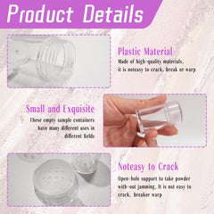 Nirvany transparent jars allow quick content checks for cosmetics and crafts.