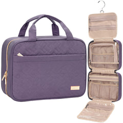 NISHEL travel toiletry bag compact size showing organized cosmetics for easy packing on trips.