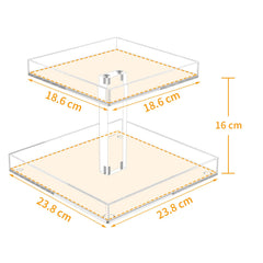 NIUBEE 2-tier acrylic organizer on a dresser top for daily essentials within reach.