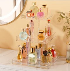 NIUBEE 3-tier middle tray displays mid-height bottles for balanced display and quick reach.