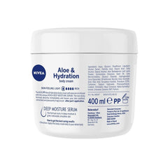 NIVEA Aloe Hydration packaging image shows dermatologist tested quality.