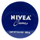 NIVEA Creme Tin 400ml package view — rich moisturizer for acne-prone skin.