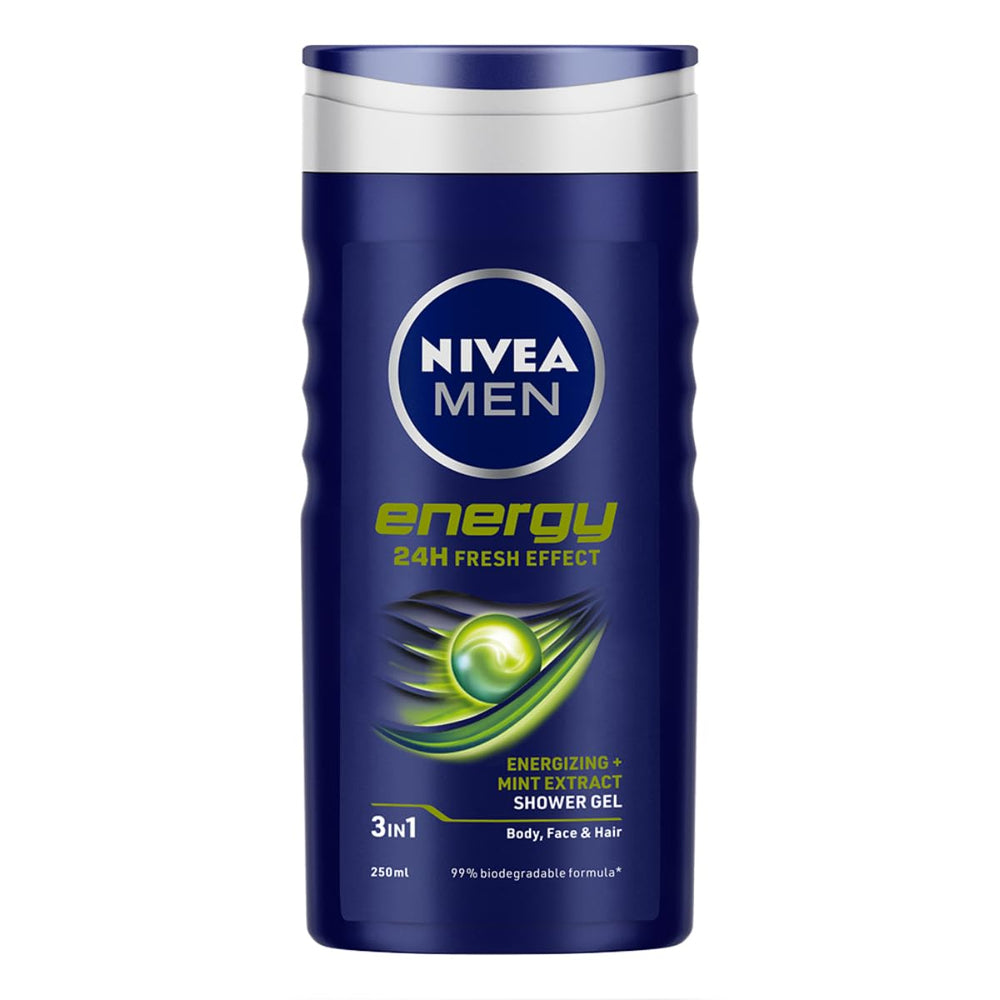 NIVEA Men Energy: gel de ducha en botella para limpieza 3 en 1