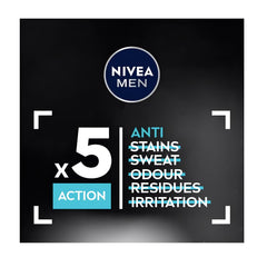 NIVEA Men Invisible fast-drying spray shown for quick-dry comfort during workouts.