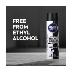 NIVEA Men Invisible no-ethyl-alcohol formula offers gentler, skin-friendly protection.