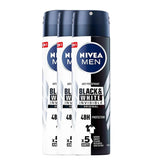 NIVEA Men Invisible Original anti-perspirant spray protects black and white clothing from marks.