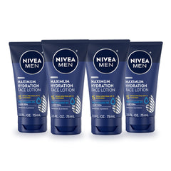NIVEA MEN Maximum Hydration face lotion tubes for daily hydration use