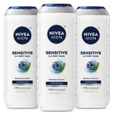 NIVEA MEN Sensitive Body Wash bamboo extract bottle for soothing cleanse on sensitive skin