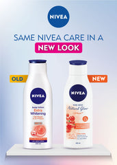 NIVEA Natural Glow SPF 15 cap closeup highlights lightweight sun protection.