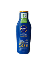 Nivea Sun Moisturising Sun Lotion SPF 50+ bottle providing protection and hydration