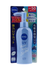 Nivea Sun Protect Water Gel applying on skin demonstrates quick absorption.