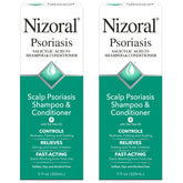 Nizoral psoriasis shampoo bottle pour demonstrating quick relief potential for scalp