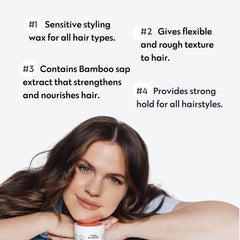 No Nothing Hair Wax damp-hair styling shows versatile, residue-free finish