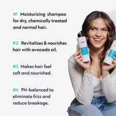 No Nothing Moisturizing Shampoo ingredients avocado oil label emphasizes nourishing, fragrance-free care