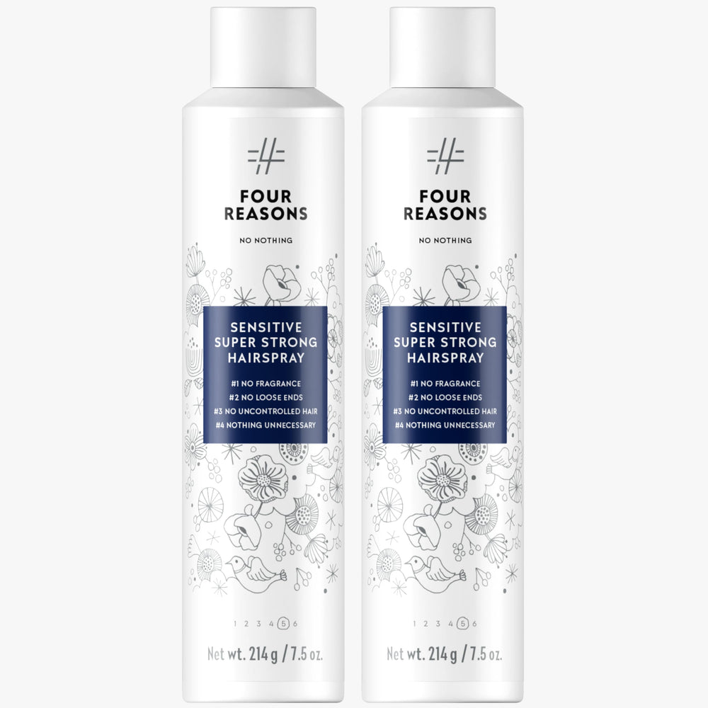 No Nothing Sensitive Extra Hold hairspray bottle front demonstrates fragrance-free styling option.