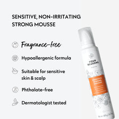 No nothing Very Sensitive Strong Hair Mousse close-up shows lightweight texture for hold.