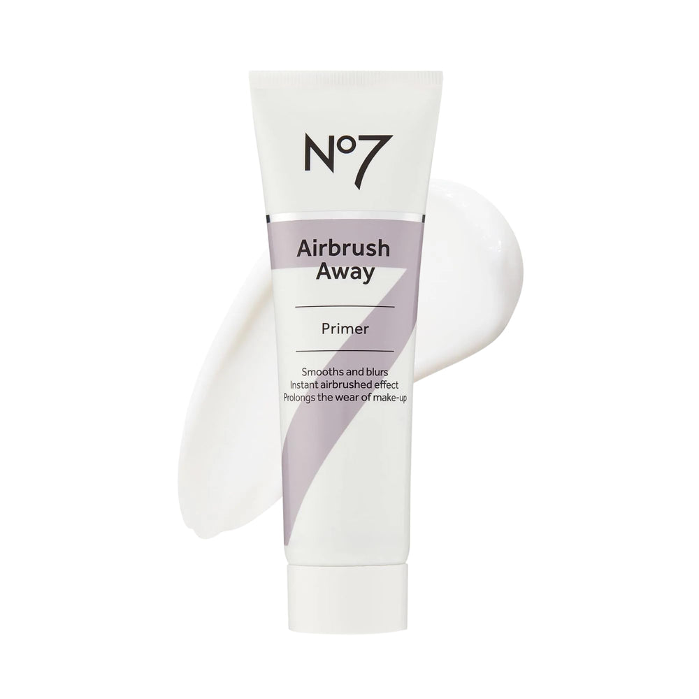 No7 Airbrush Away Primer bottle with pump for smooth makeup base