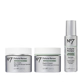 No7 Future Renew Serum bottle shown for fast absorbing hydration and breathable feel