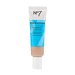 No7 HydraLuminous AquaRelease bottle close shows ultra-hydrating tinted moisturizer.
