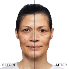 Close-up swirl shows No7 Lift & Luminate on skin delivering a subtle glow.
