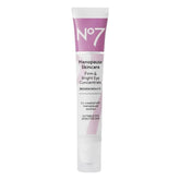 No7 Menopause Eye Concentrate roller application close-up for cooling hydration and depuffing.