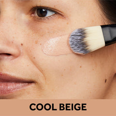 No7 Protect & Perfect foundation SPF50 swirl demonstrating lightweight, buildable coverage.