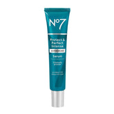 No7 Protect & Perfect Intense Serum bottle close-up highlighting hydrating anti-age benefits.