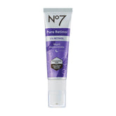 No7 Pure Retinol 1% Night Concentrate bottle front for nightly smoothing routine.