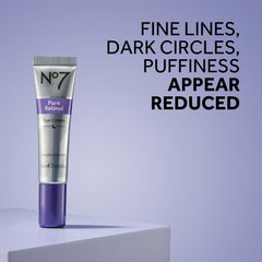 No7 Pure Retinol Eye Cream application closeup highlights smooth dab for targeted eye-area care