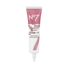 No7 Restore & Renew eye cream tube close-up for refreshed under-eye skin.