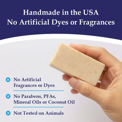 Noble Formula bar soap used in a daily routine across all skin types.