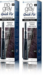 No Gray Quick Fix dark brown set of 2 bottles for seamless gray-root touch-ups.