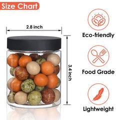 NOIRUC-CZ transparent jar inside view highlights easy content recognition.