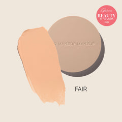 No Makeup Makeup foundation texture close-up shows light-diffusing finish smoothing pores.