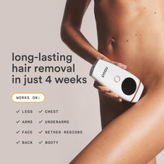 Nood Flasher 2.0 side-handheld angle shows ergonomic grip for easy body-wide treatment.