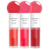 NOONI Appleseed Lip Oil Appleberry bottle closeup for daily hydration.