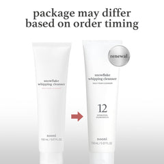 NOONI Snowflake Cleanser fluffy mousse application image hints at light cleansing
