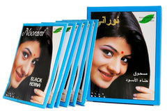 Noorani Black Henna packaging shows a green outer, signaling herbal freshness and packaging stability.