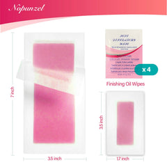 NOPUNZEL Green Formula wax strips with beeswax and jojoba for gentle hair removal