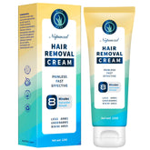 NOPUNZEL Hair Removal Cream tube closeup showing creamy texture for sensitive skin.